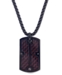 Esquire Men's Jewelry Dog Tag Pendant Necklace in  Red Carbon Fiber and Black IP Stainless Steel, Created for Macy's